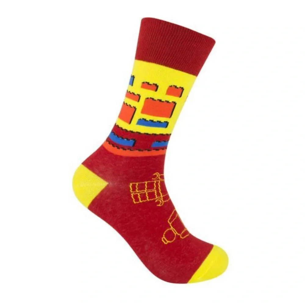Unisex Red and Yellow Don't Grow Up, It's a Trap Socks Crew Socks One Size - Picture 3 of 7